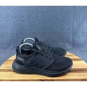 Adidas UltraBoost 20 Mens Size 7 Triple Black Athletic Running Shoes Sneakers